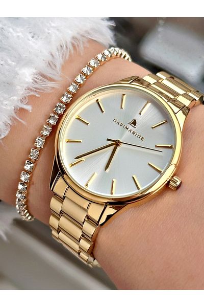 Navimarine Steel Cord Women's Wristwatch + Bracelet Gift
