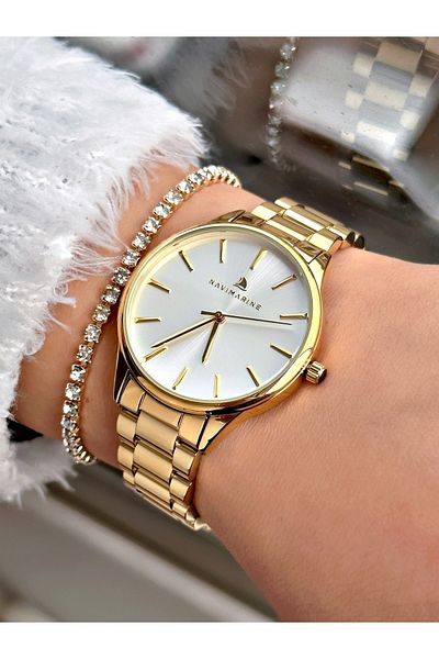 Navimarine Steel Cord Women's Wristwatch + Bracelet Gift