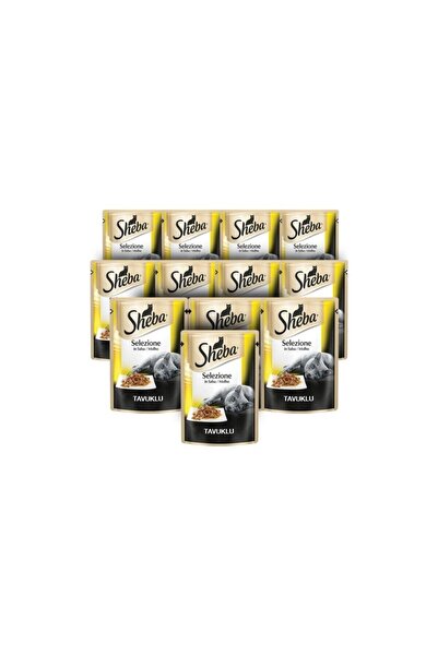 SHEBA Pouch Tavuklu Konserve Kedi Maması 85 gr 12 Adet