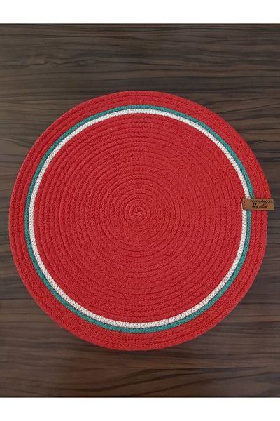 home decors by özlem 6 Person 6 Piece American Service Charger Set Plate Mat Kitchen Wicker Basket Presentation Gift 34x34cm