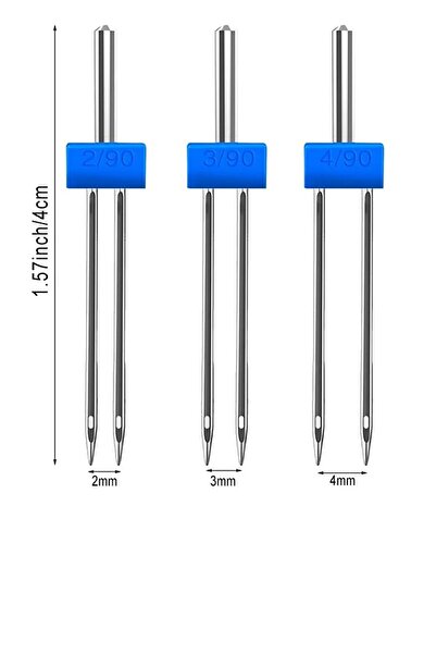 CANARY Ikili Çift Nervür Iğnesi (2mm/90-3mm/90-4mm/90)