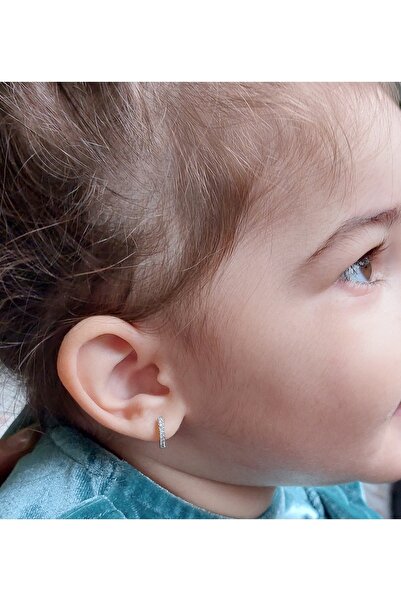 Zanaatsilver 925 Ayar Gümüş 10 Mm Halka Küpe 1-3 Yaş Arası Bebek/çocuk Küpesi