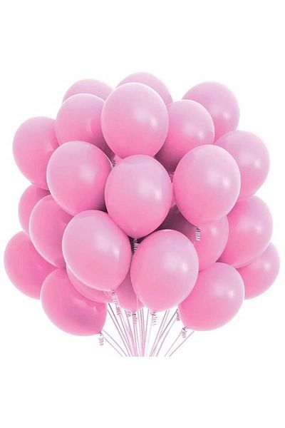 DÜVENCİ TİCARET 20-Piece Metallic Pink Balloon Bouquet