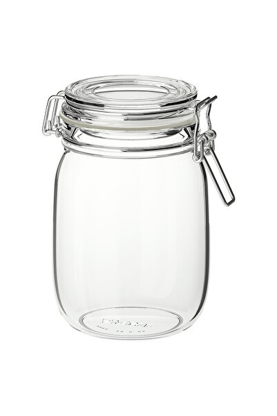 IKEA Cam Kavanoz 1 Lt Çap: 12 Cm Yükseklik: 16.5 Cm