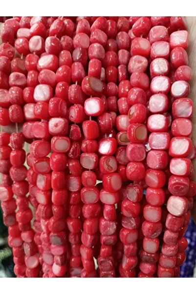 RLX BUJİTERİ Sedef Doğal Taş 1 Dizi Kırmızı Renk