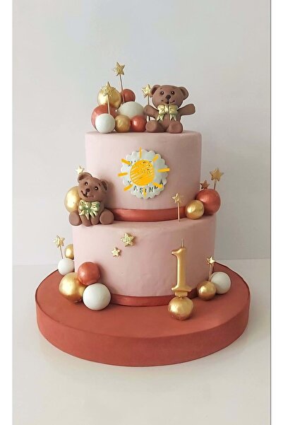 AMBALAJ ve PARTİ DÜNYASI Ayıcıklı Maket Pasta