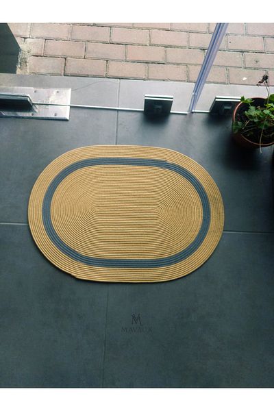 MaVaux , Jute, Patterned Doormat, Bathroom, Balcony Mat, Gift Houseware