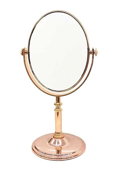 CEPHOME Oval Footed Makeup Mirror-gold Magnifying Mirror