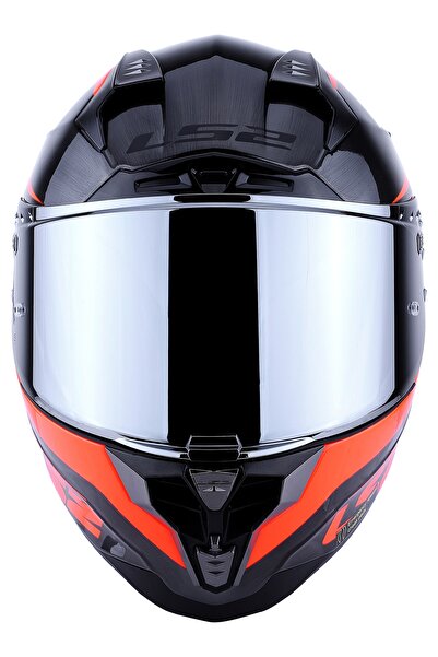 LS2 Challenger Cannon Jeans-turuncu Kask