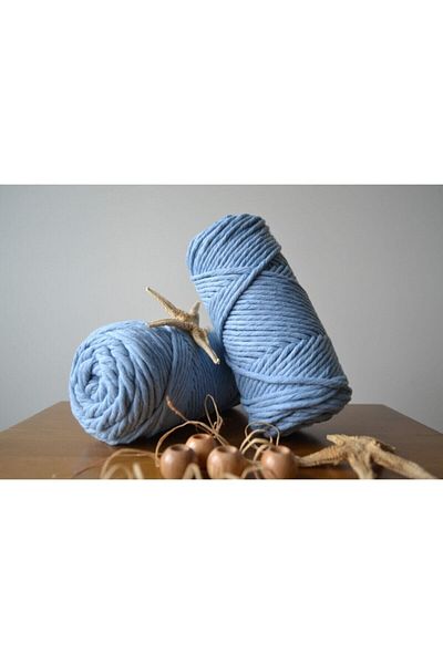 CAN DENİZ ART Baby Blue Twist Μαυρίσματος Μακραμέ Κλωστή 250gr 3mm