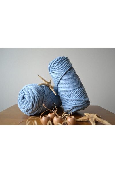 CAN DENİZ ART Baby Blue Twist Μαυρίσματος Μακραμέ Κλωστή 250gr 3mm