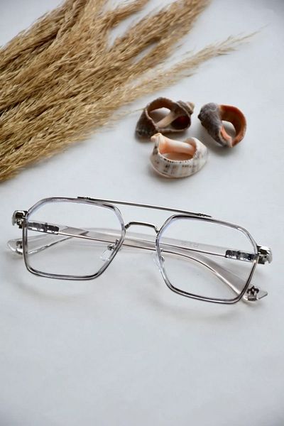 LOOKUP Square Frame Blue Light Protective Unisex Glasses Blue Block