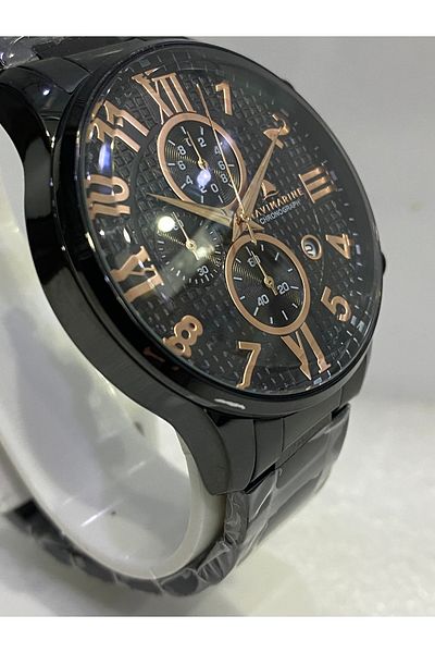 Navimarine Black Cronograph Men's Wristwatch 44mm