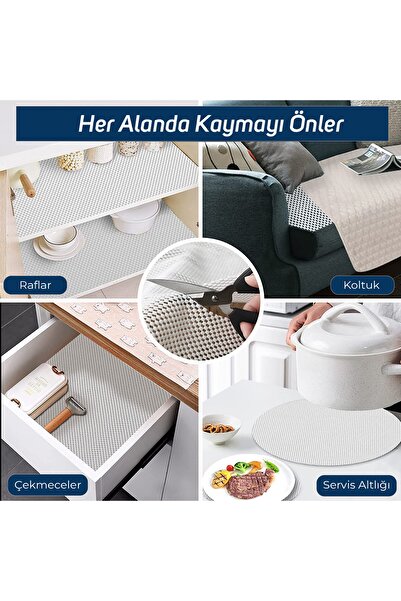 Pratixstore Halı Kaydırmaz Ve Kaymaz Dolap Içi Raf Örtüsü (15 Farklı Ölçü Seçeneği) Dolap Içi Düzenleyici