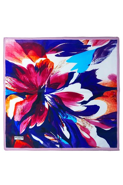 Sarar Women's Pearl Silk Patterned Scarf-bandana