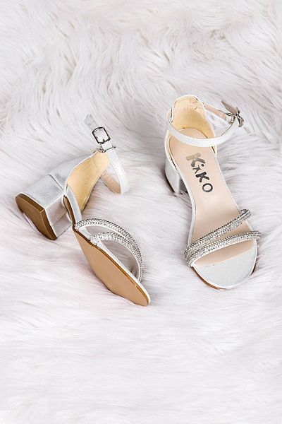 KARAMAZI Copii 791 Vakko Stone Pantofi pentru fete cu sandale cu toc de 3 cm