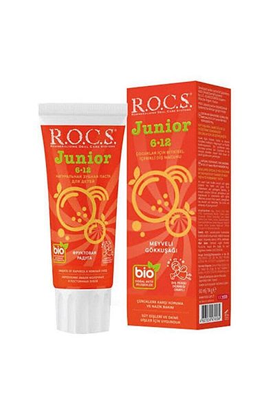 R.O.C.S. معجون أسنان روكس جونيور 74 جرام فاكهي قوس قزح - 6-12 سنة