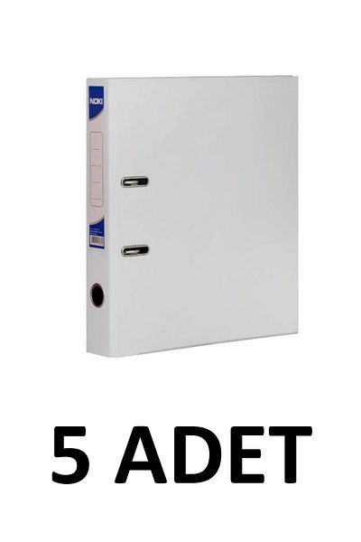 Noki 5 Pieces White Narrow Plastic Folder