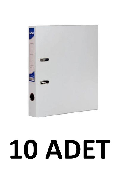 Noki 10 Pcs White Narrow Plastic Folder