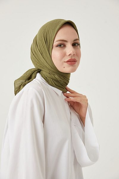 FRESCO SCARFS Γυναικείο μαντήλι Hijab Bamboo Kraş*χακί
