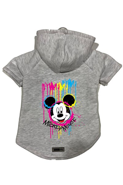 Monopetz Hooded Fleece Sweatshirt Dog And Cat Outfit & Dress - Gray New Micke...