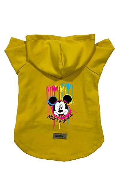Monopetz Hooded Fleece Sweatshirt Dog And Cat Outfit & Dress - Yellow New Mic...