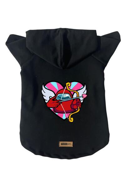 Monopetz Hooded Fleece Sweatshirt Dog And Cat Outfit & Dress - Black Among Us...