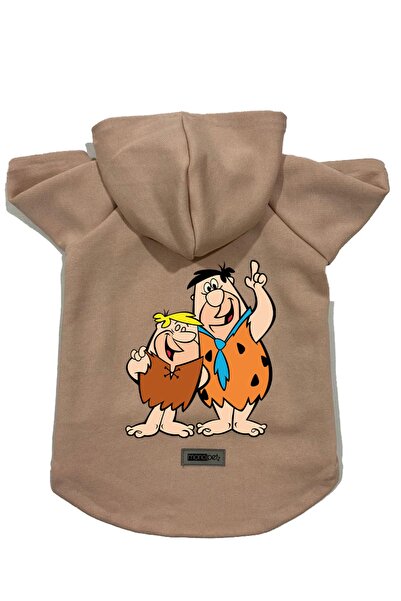 Monopetz بيج بارني آند فريد - مقاس XS، سويت شيرت صوف بغطاء للرأس للكلاب والقطط