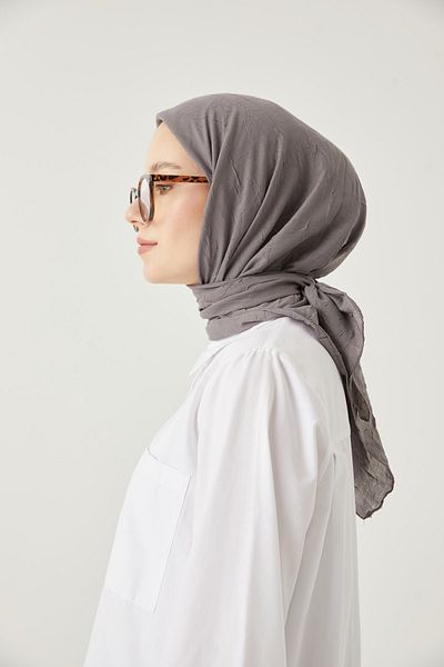 FRESCO SCARFS Γυναικείο μαντήλι Hijab Bamboo Kraş*καπνιστό