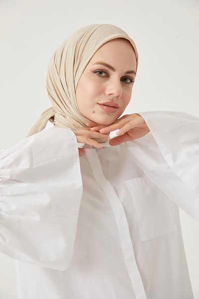 FRESCO SCARFS Γυναικείο Κασκόλ μπαμπού Hijab *πέτρα