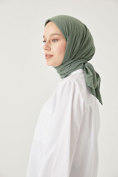 FRESCO SCARFS Γυναικείο μαντήλι Hijab Bamboo Kraş*μουχλάκι πράσινο