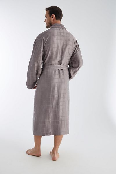 Nuşa Ανδρική ρόμπα Jacquard Viscose Satin Cotton