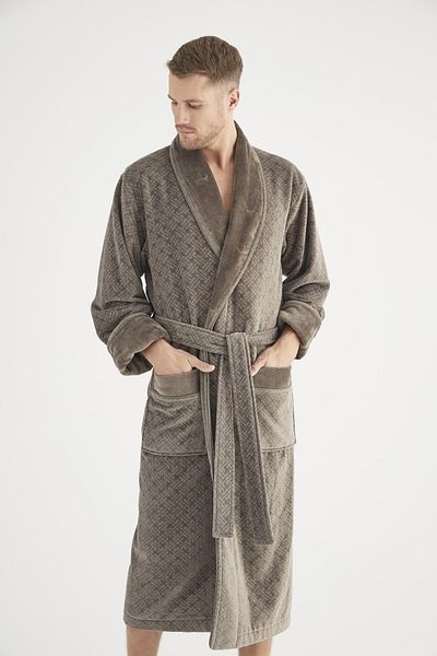 Nuşa Ανδρικό μπουρνούζι Jacquard 100% Cotton