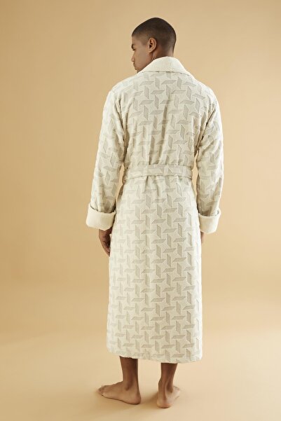 Nuşa Ανδρικό μπουρνούζι Jacquard Organic 100% Cotton