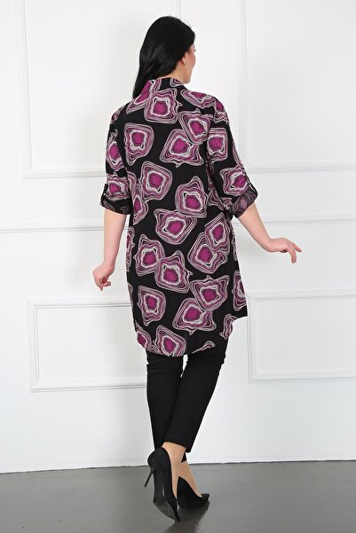 By Alba Collection Жіноча туніка великого розміру з візерунком з бавовни та віскози
