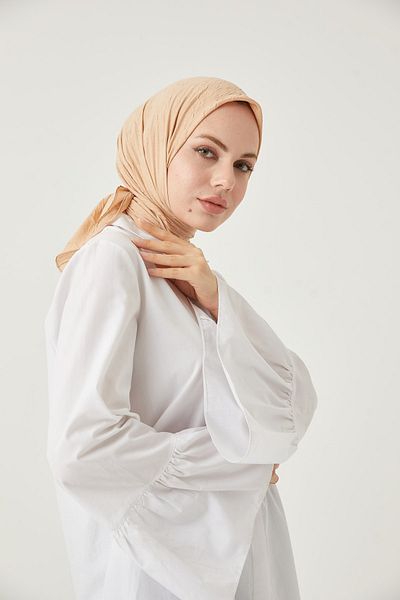 FRESCO SCARFS Γυναικείο μαντήλι Hijab Bamboo Kraş*κρέμα