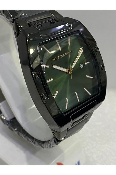 Navimarine Black Emerald Green Dial Special Model Men's Wristwatch 43x50 Mm