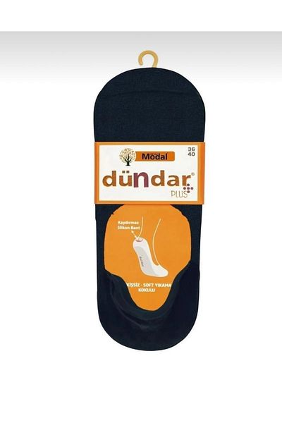 Dündar Unisex Navy Blue 6" Modal Silicone Ballerina Socks 6913