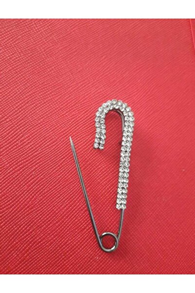 İMREN AKSESUAR Broșă cu ace de piatră, culoare metalică neagră, fără nichel, 6 cm