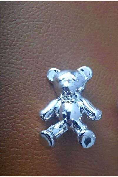 İMREN AKSESUAR Μεταλλιζέ Κουμπί με Φιγούρα Αρκούδας με Πόδια στο Κάτω Μέρος 4 εκ. 1 Συσκευασία 2 Τεμάχια