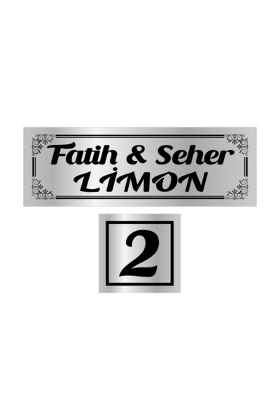 lim10 2'li Set Kapı Isimliği, Kapı Numarası Kp2
