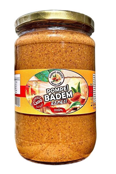 POMPEİ BADEM 600 gr Badem Ezmesi %100 Katkısız Organik Doğal Glutensiz Yerli ...