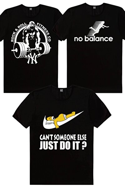 ROCKANDROLL No Balance, Lazy Dad, Gorilla Gym muška majica 3 komada Eco