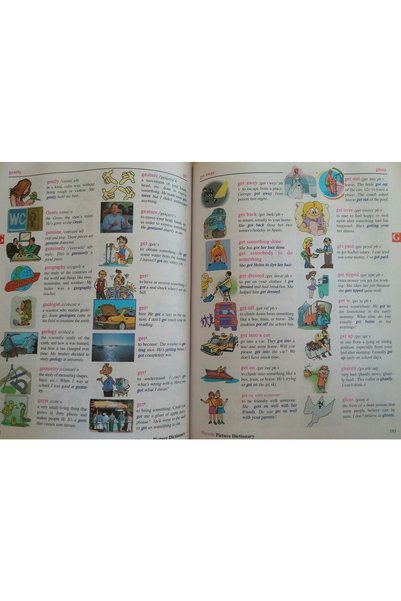 MK 2Pcs English English Giant Dictionary 10,000 Words - 10,000 Photos - a 4 Size - 592 Pages -Colorful