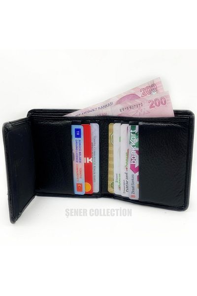 DeLaCour Genuine Leather Men's Wallet - Premium Quality Wallet - 11 Card Capacity - Special Boxed