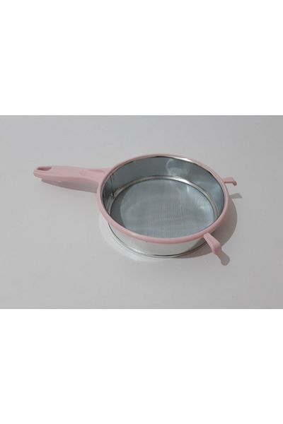 renkli çiçekler Metal Strainer with Plastic Handle