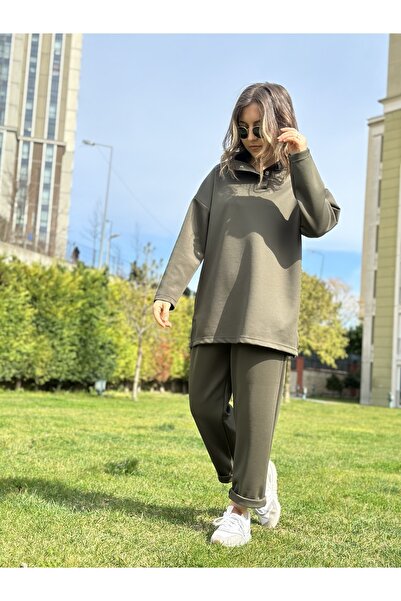 two in sis Μουσουλμανικό τουνίκ με κουμπωτά κουμπώματα Sweat Scuba