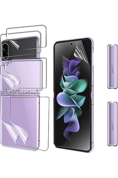 m.tk moveteck Samsung Galaxy Z Flip 3 Uyumlu Ön Arka 2in1 Ekran Ve Kasa Koruy...