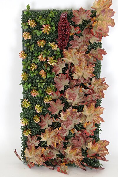 Yapay Çiçek Deposu Yapay Dikey Bitki Hazır Duvar Paneli 50x100 Cm Model 8