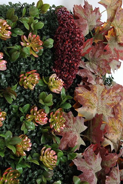 Yapay Çiçek Deposu Yapay Dikey Bitki Hazır Duvar Paneli 50x100 Cm Model 8